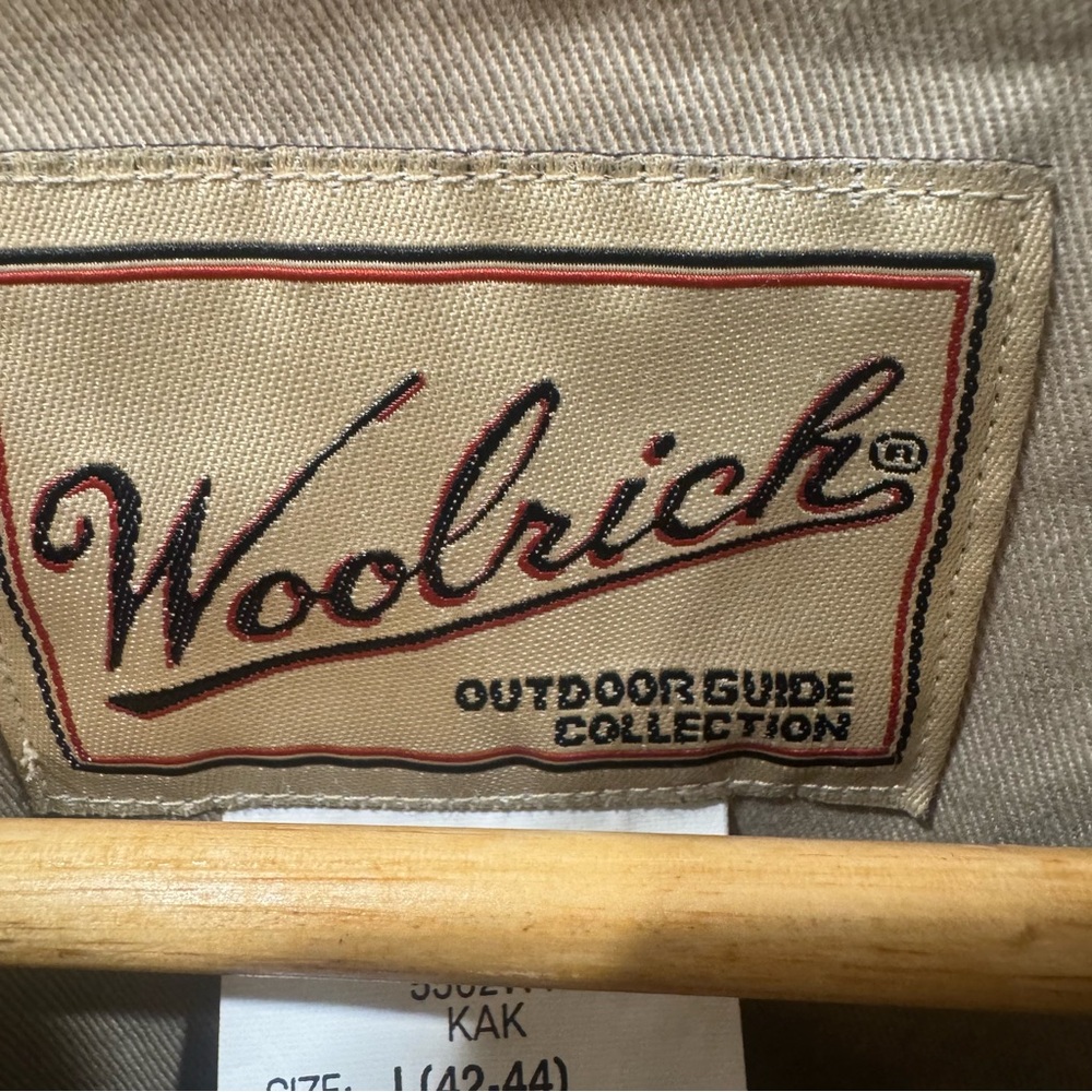 Woolrich Outdoor Guide Collection Men’s Khaki Shirt L 42–44 NWT $79 Cotton - Picture 3 of 7